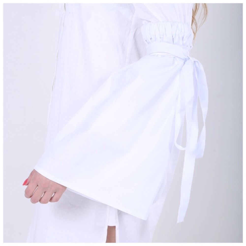 Black & White Tie Bell Stretch Sleeves - Picture 6 of 9